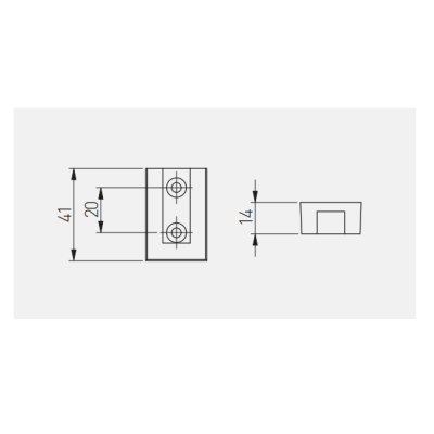 Кріплення для штанги GTV з заглушкою Графіт