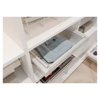 Корзина для білизни GTV ELITE 900 мм перфорована з дотягом Біла