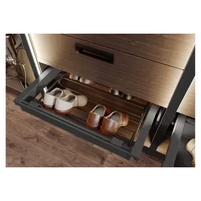 Полка для обуви GTV ELITE 700 мм с дотягом Графит