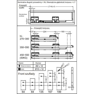 Комплект Hefele MATRIX S SLIMБ антрацит, 84/450мм