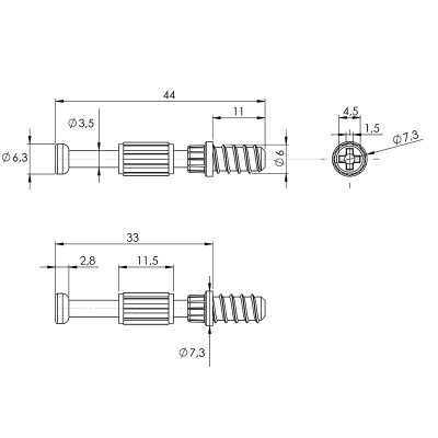 Болт стяжки мініфікс HETTICH DU232 (9047644)