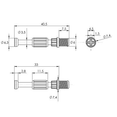 Дюбель Twister під мініфікс DU 644 HETTICH