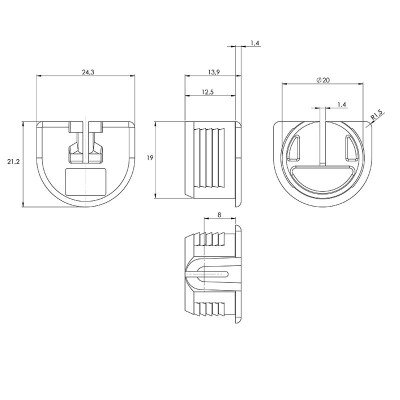 Стяжка VB 135\16 пластик, коричневый Hettich(1016559) (дюбель DU321)