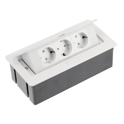 Подовжувач GTV SOFT 3 розетки SCHUKO провід 1,5м з вилкою Білий 