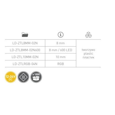 З'єднання GTV XC11 для світлодіодної стрічки 8 мм пряме