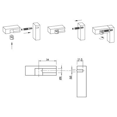 Болт стяжки мініфікс HETTICH DU232 (9047644)