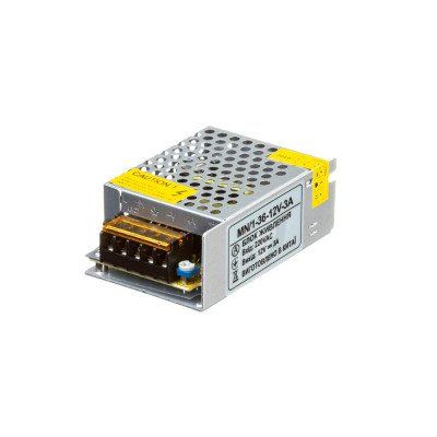 Трансформатор 36W 12V - 3 А IP20 MN