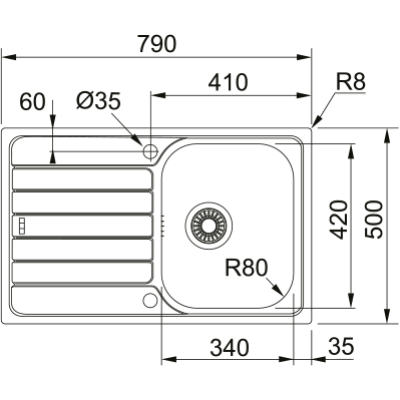 Мийка Franke SKL 611-79 декор Franke (101.0598.809)
