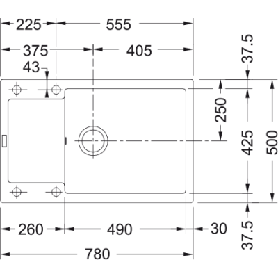 Мийка з сифоном Franke граніт MRG 611-78 XL сахара (114.0374.914)