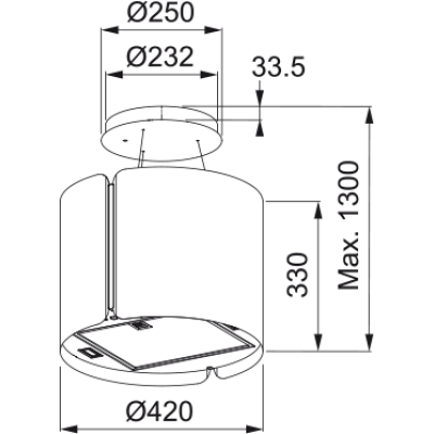 Вытяжка Franke FSMS F42 SS/BK MATT нержавеющая cталь/черный матовый (345.0654.870)